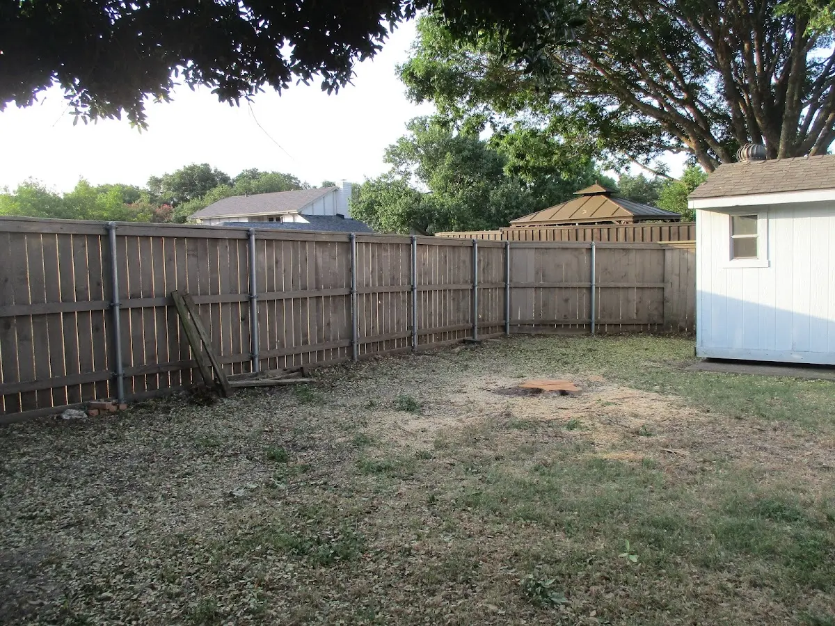 Cleared yard after professional tree removal in Quinwood